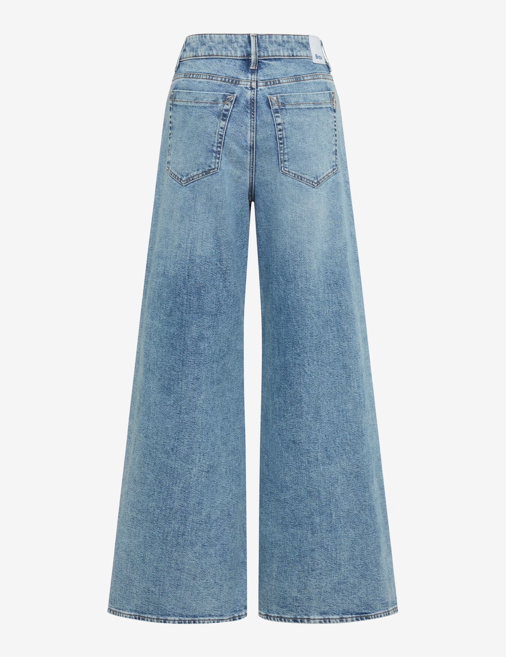 Brax March Wide Leg Five Pocket Jean In Light Blue Denim 09-6402