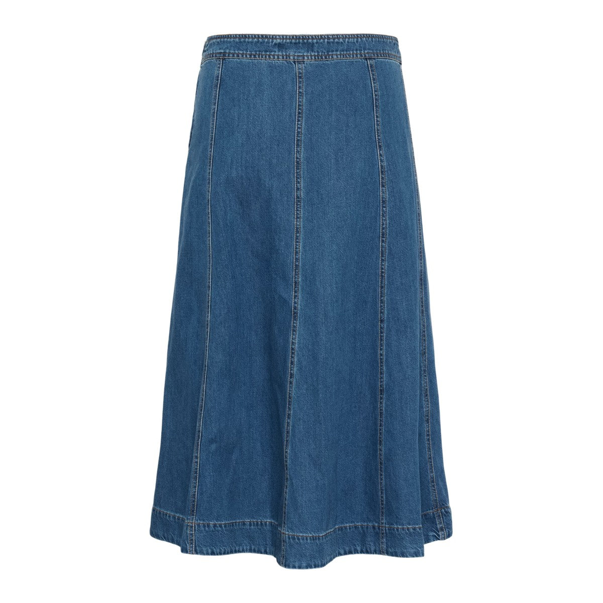 Part Two Petrina A-Line Denim Skirt In Medium Blue Denim