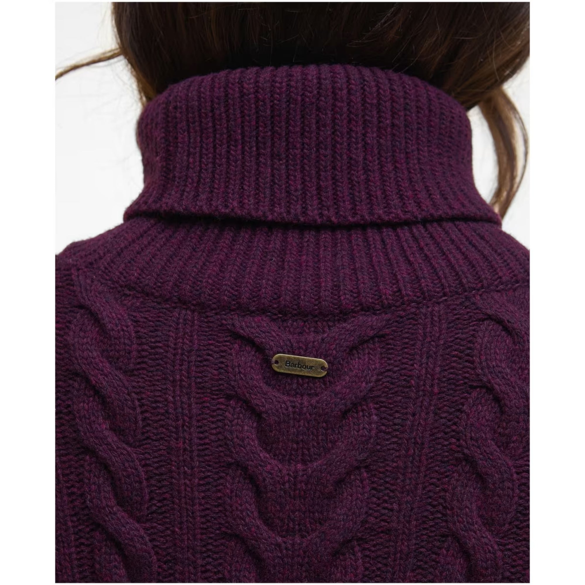 Barbour Embleton Knitted Jumper Black Cherry LKN1692RE88