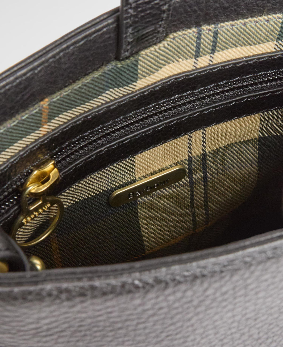 Barbour Cedar Mini Leather Bucket Bag In Black LBA0549BK111