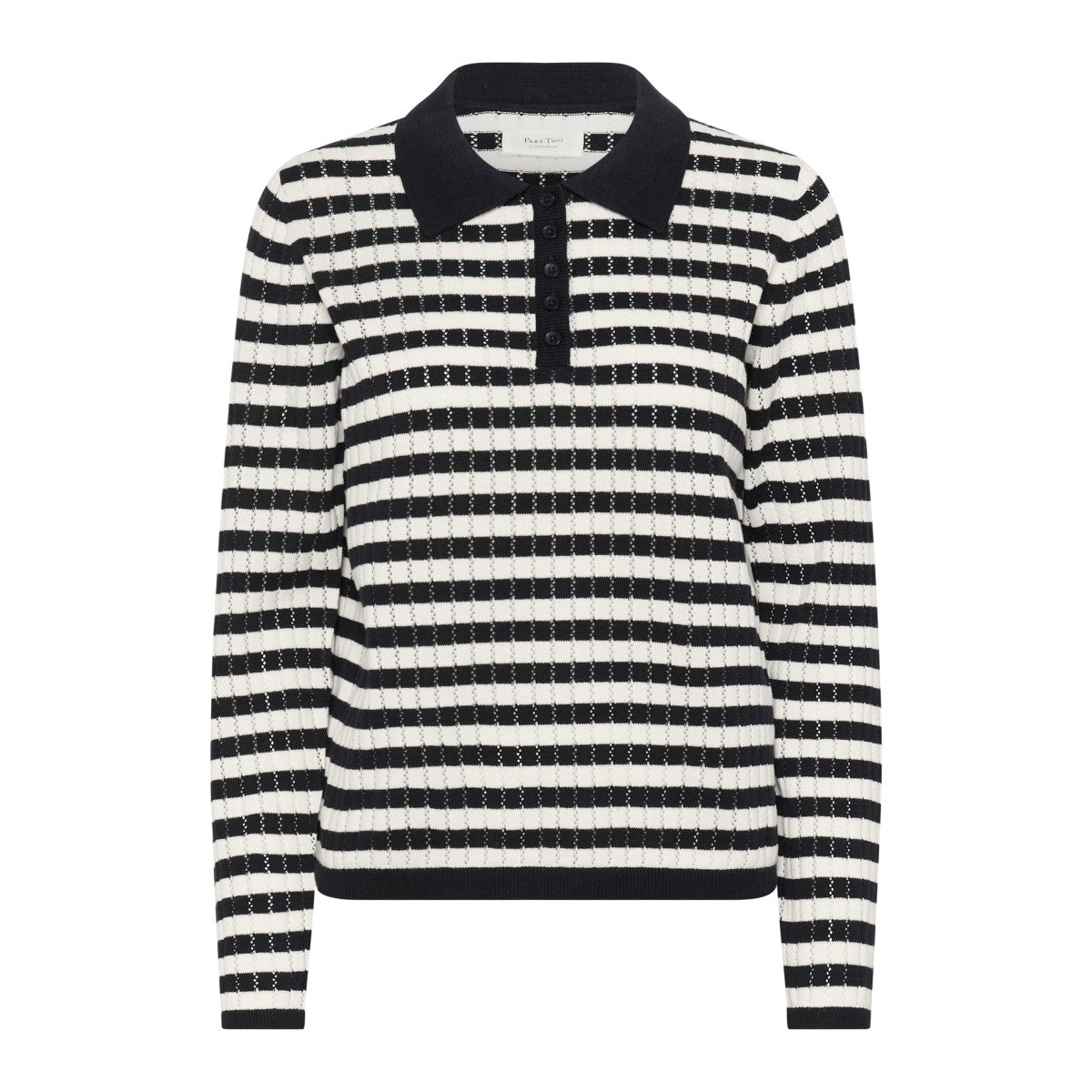 Part Two Zaria Knit Jumper In Dark Navy Stripe