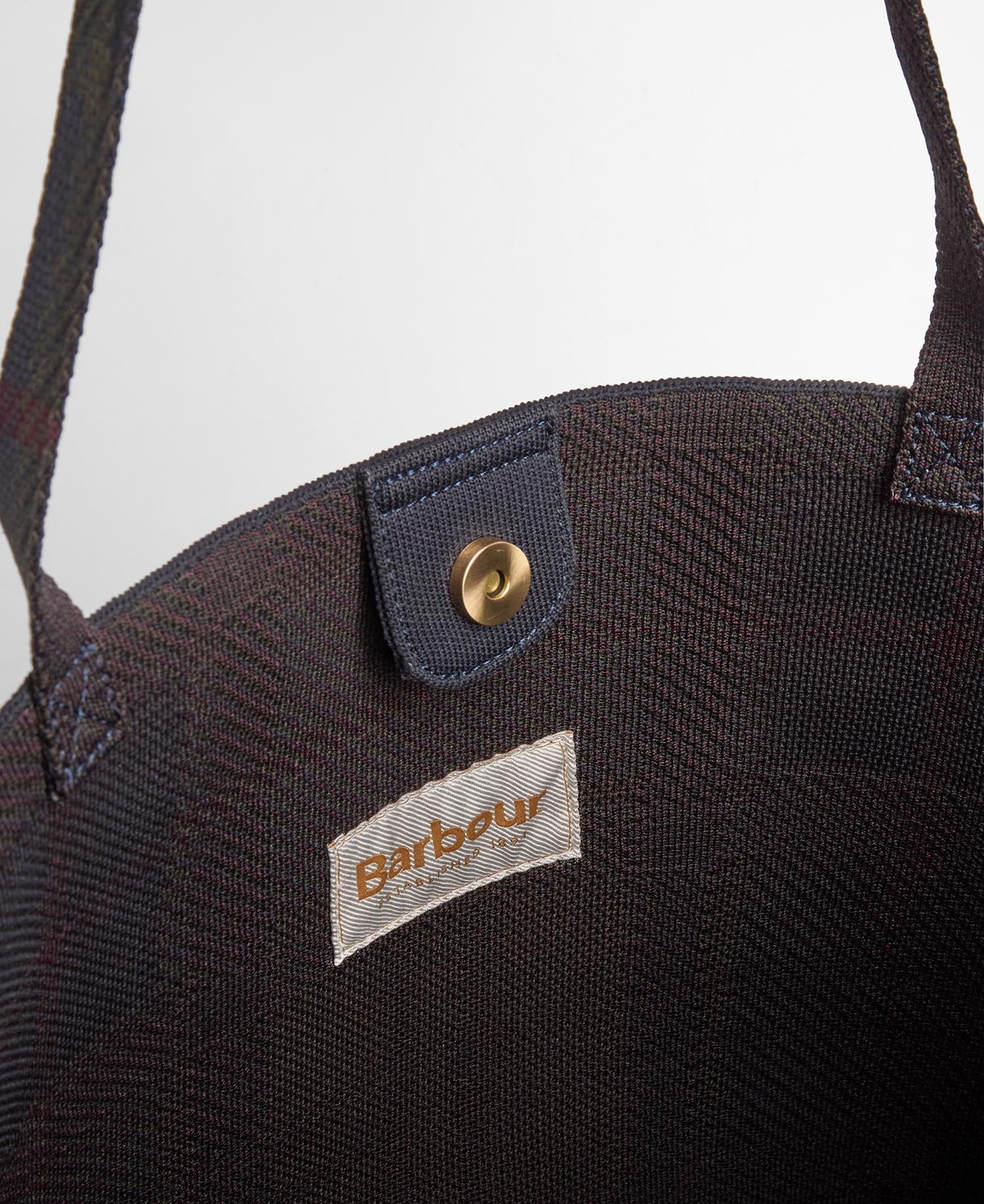 Barbour Layla Tartan Large Tote Bag In Shadow Classic Tartan LBA0517TN431