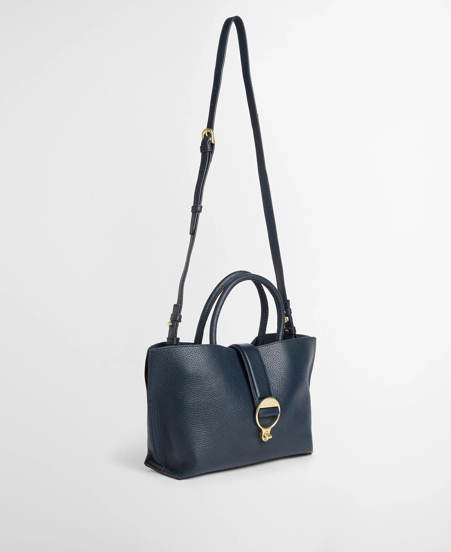 Barbour Alder Mini Leather Tote Bag In Navy LBA0547NY711
