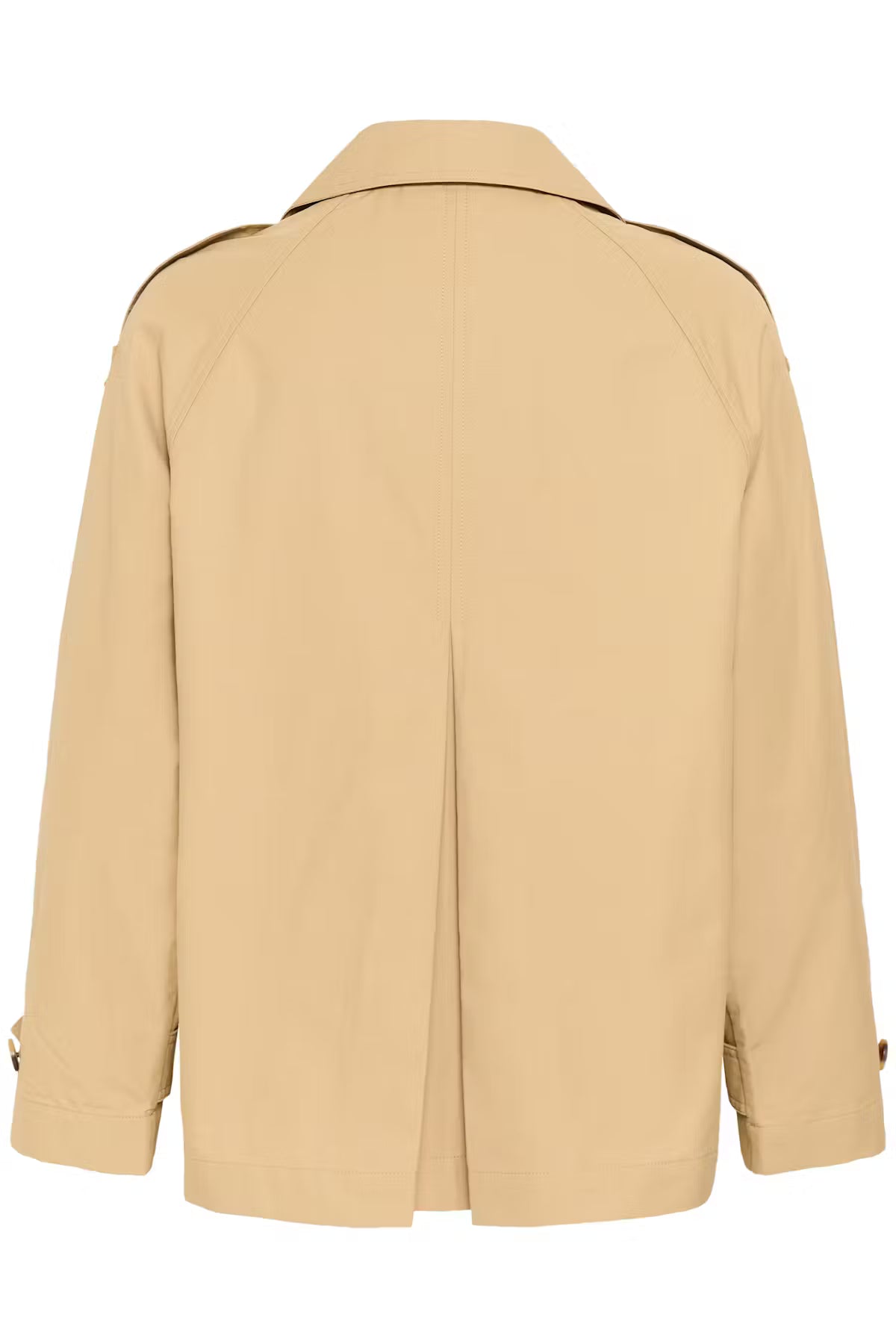 Part Two Yuna Double-Breasted Short Trench In Travertine