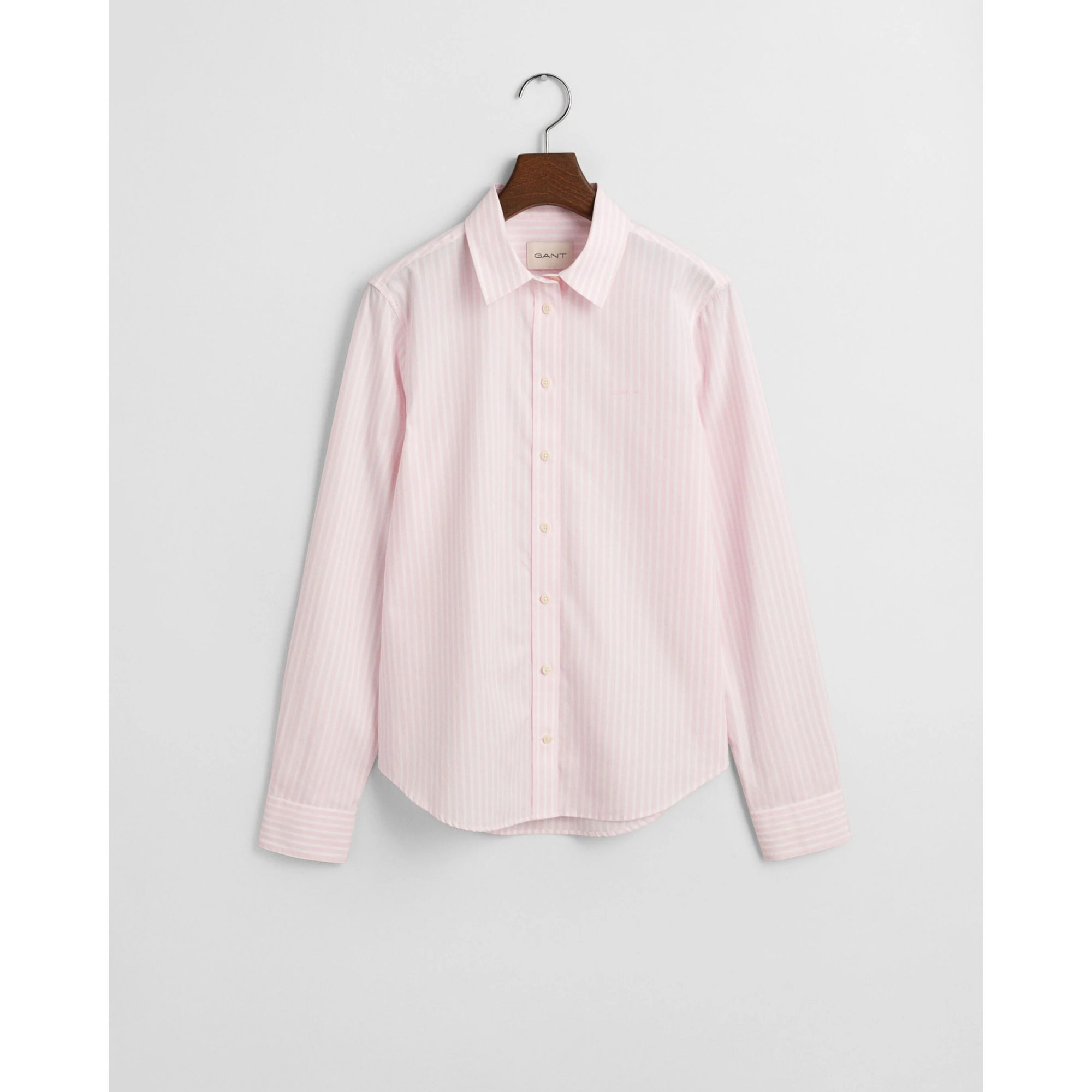 GANT Regular Fit Poplin Striped Shirt In Light Pink 4300214