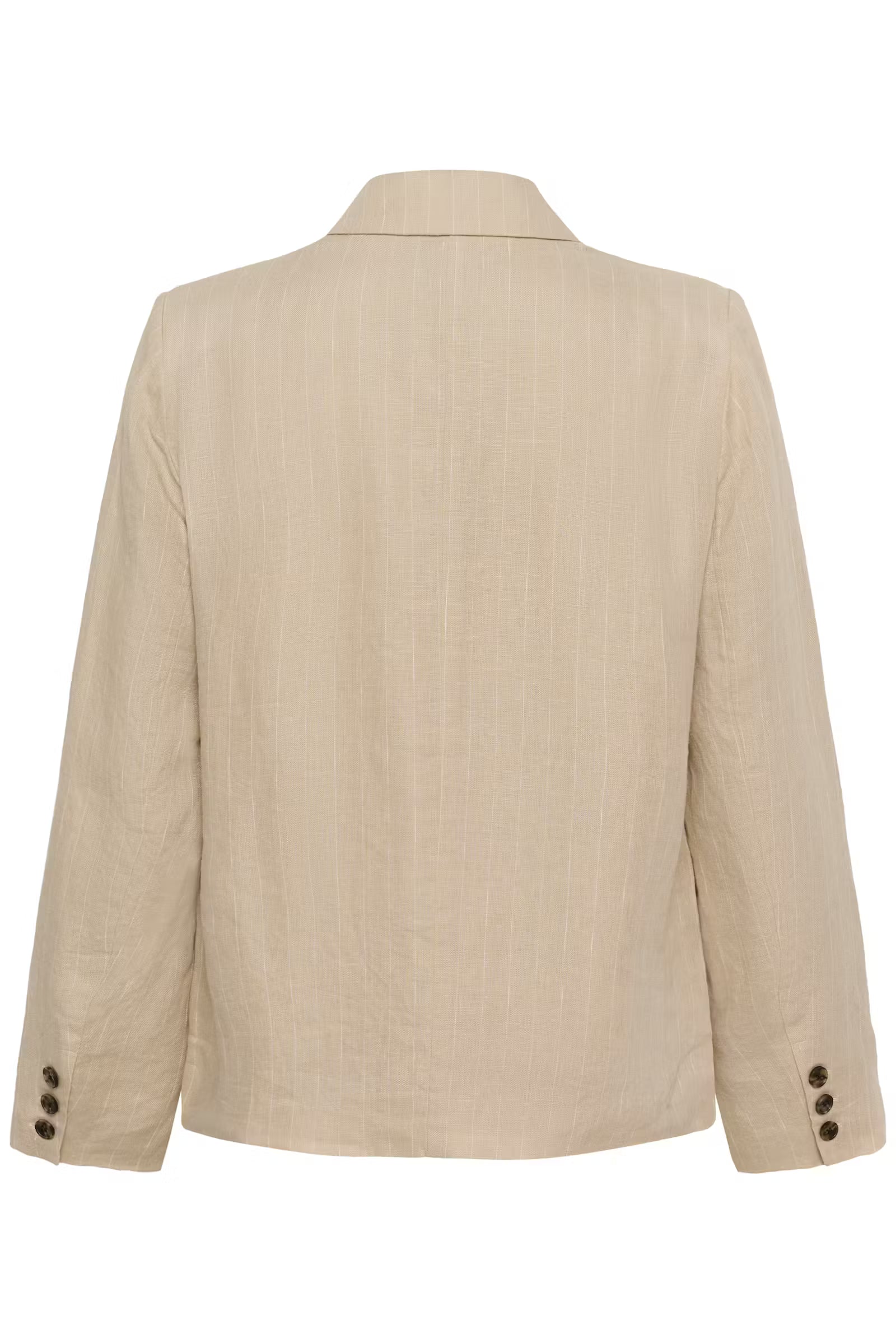 Part Two Alita Linen Blazer In Neutral Pinstripe