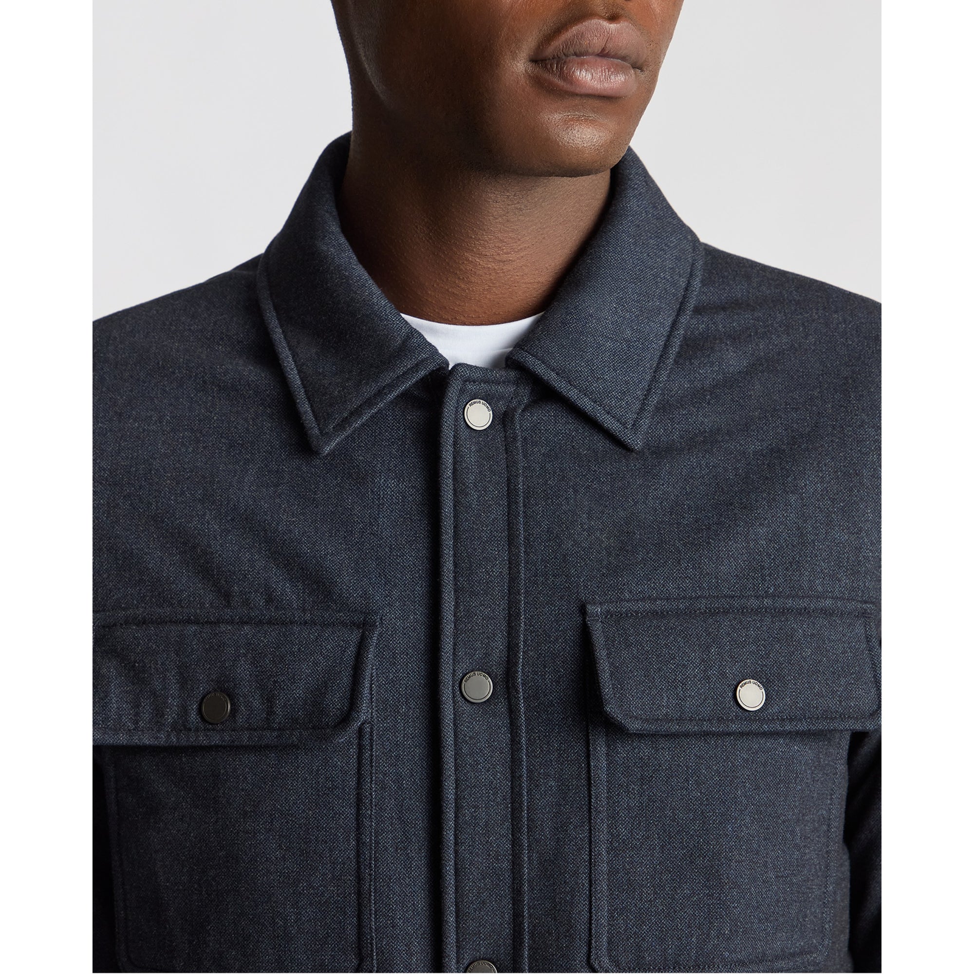 Remus Uomo Braydon Shirt Jacket Dark Blue 80708