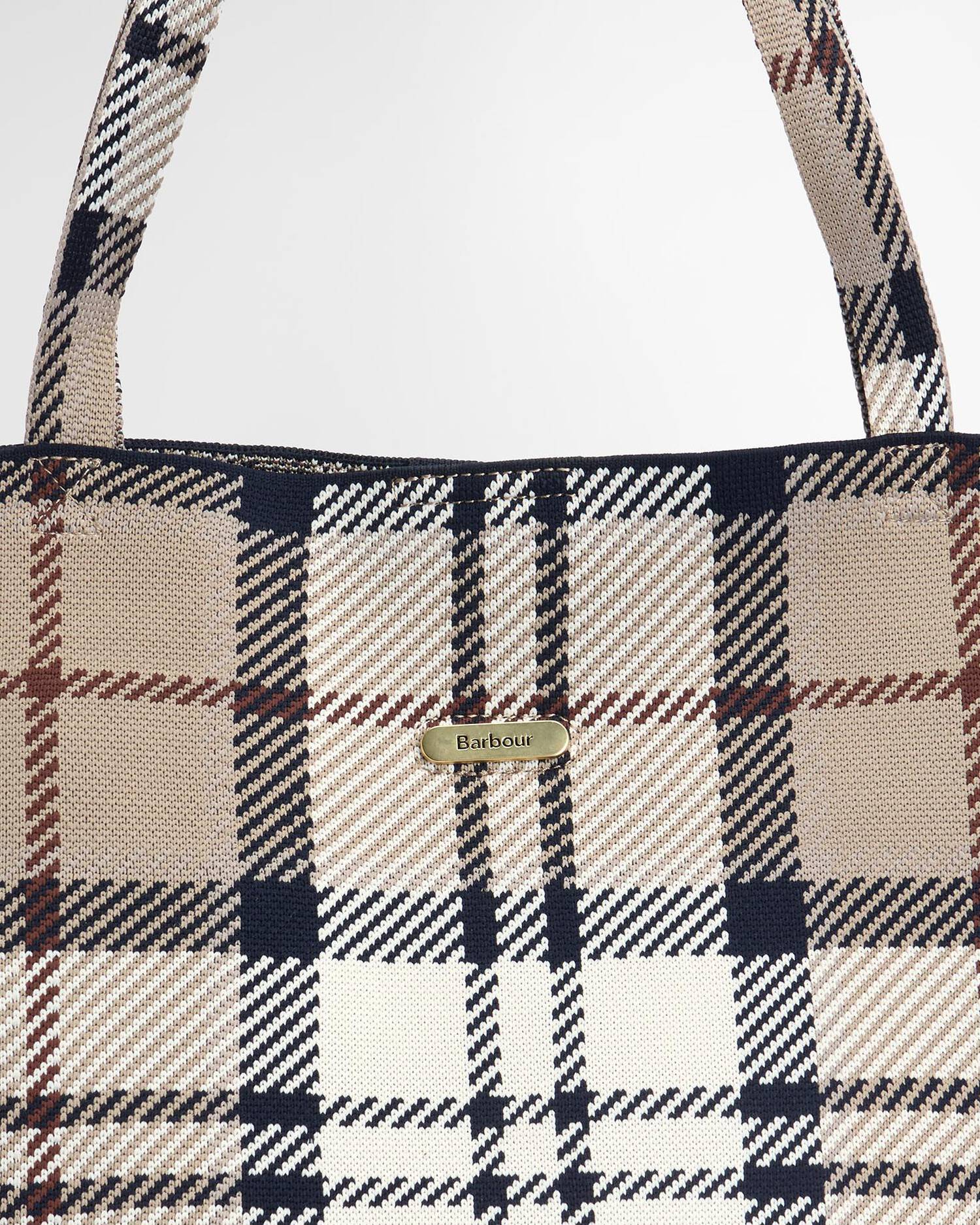 Barbour Layla Large Tote Bag In Rosewood Tartan