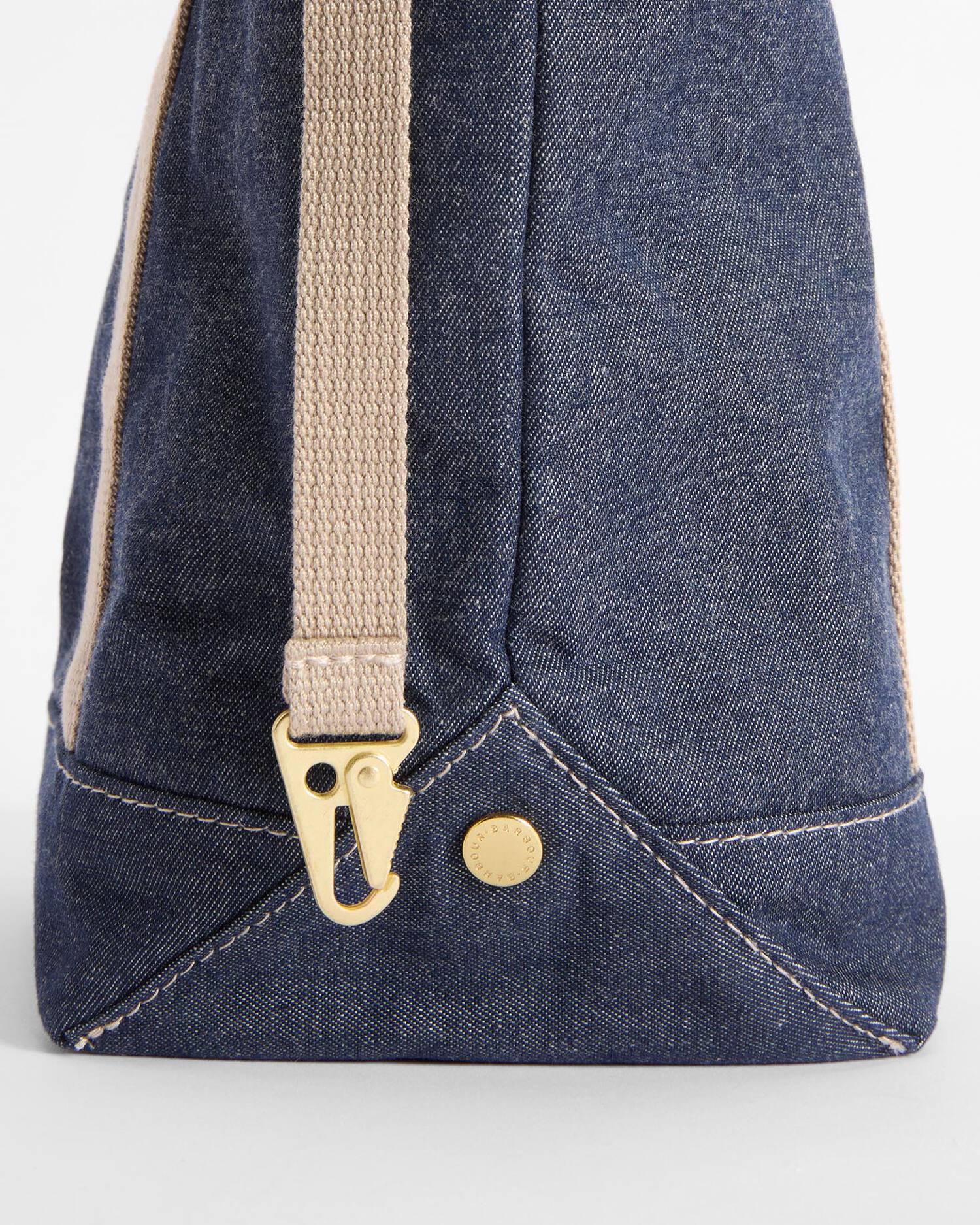 Barbour Mini Mya Denim Tote Bag In Indigo