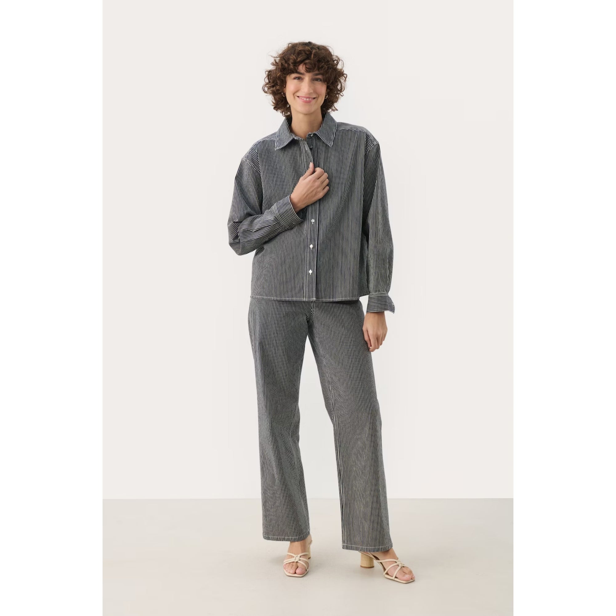 Part Two NoomiPW Shirt in After Midnight Stripe Denim 9395