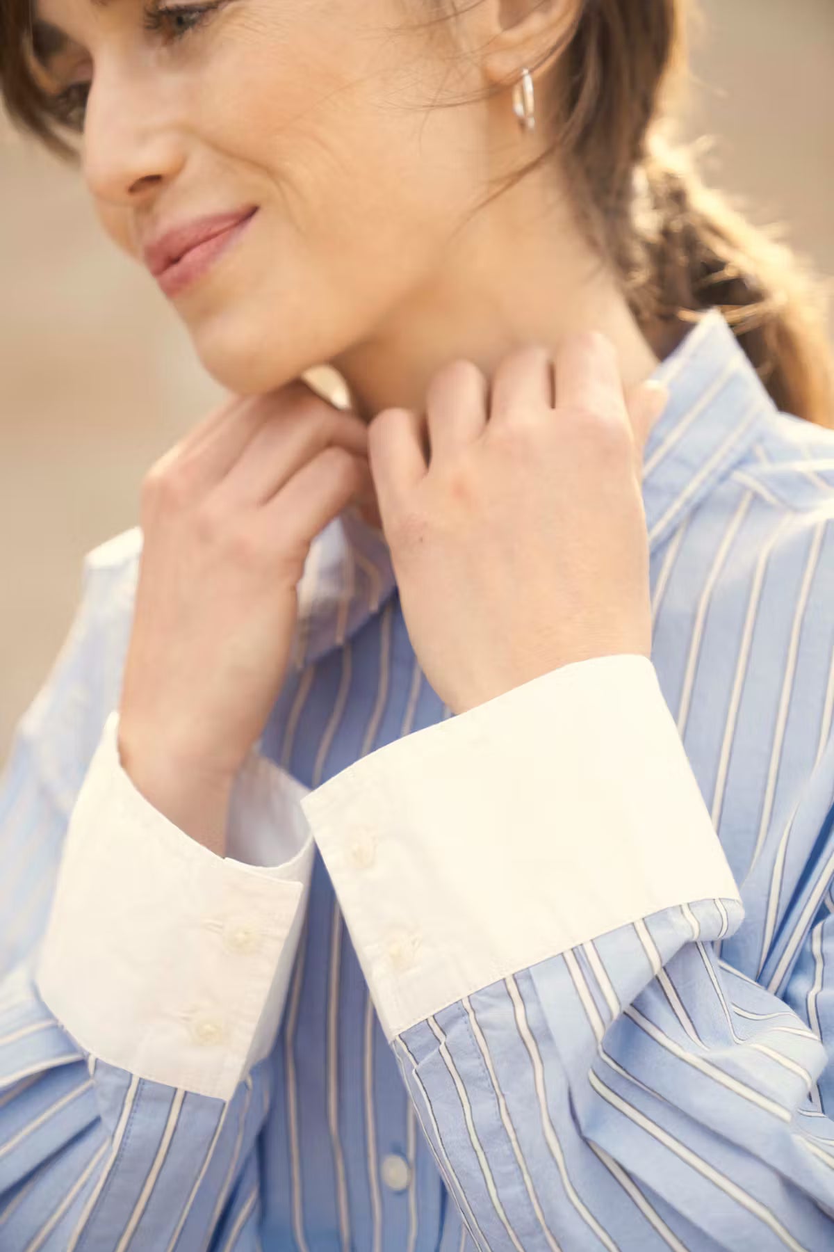 Part Two Savanna Cotton Shirt In Hydrangea Stripe