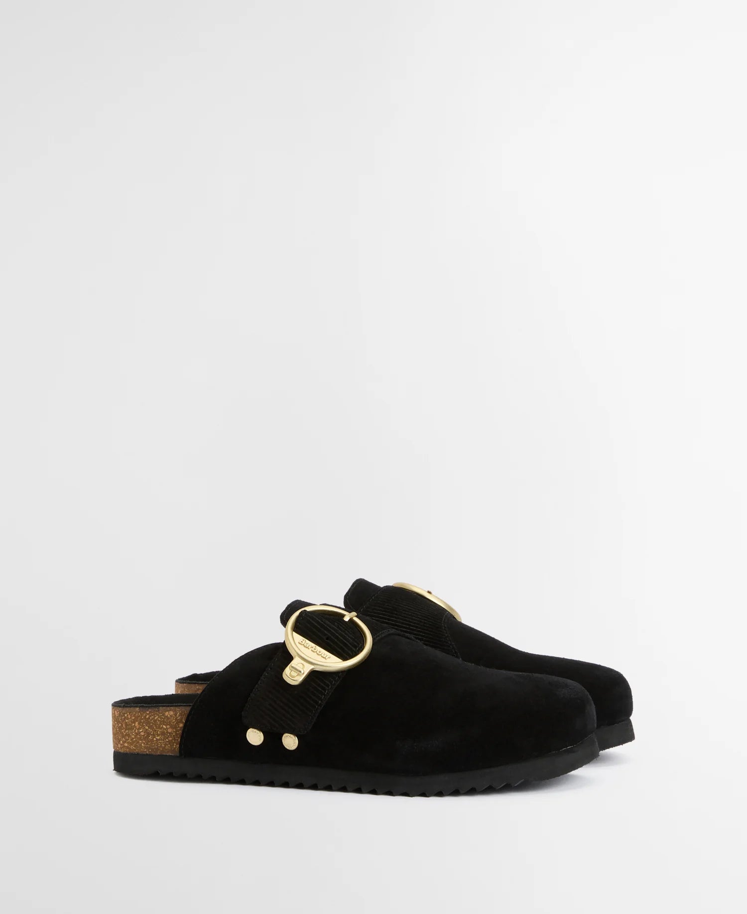 Barbour Kyra Suede Mule In Black