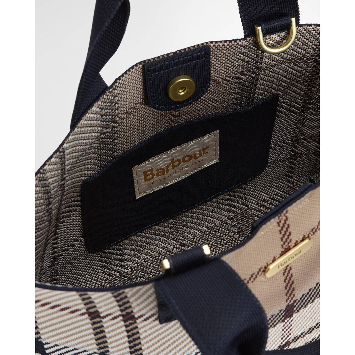 Barbour Layla Mini Tote Bga In Rosewood Tartan