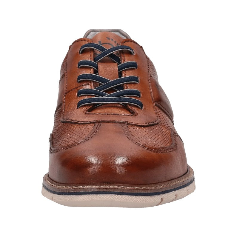 bugatti Stretch Lace-up Smart Sneakers Cognac