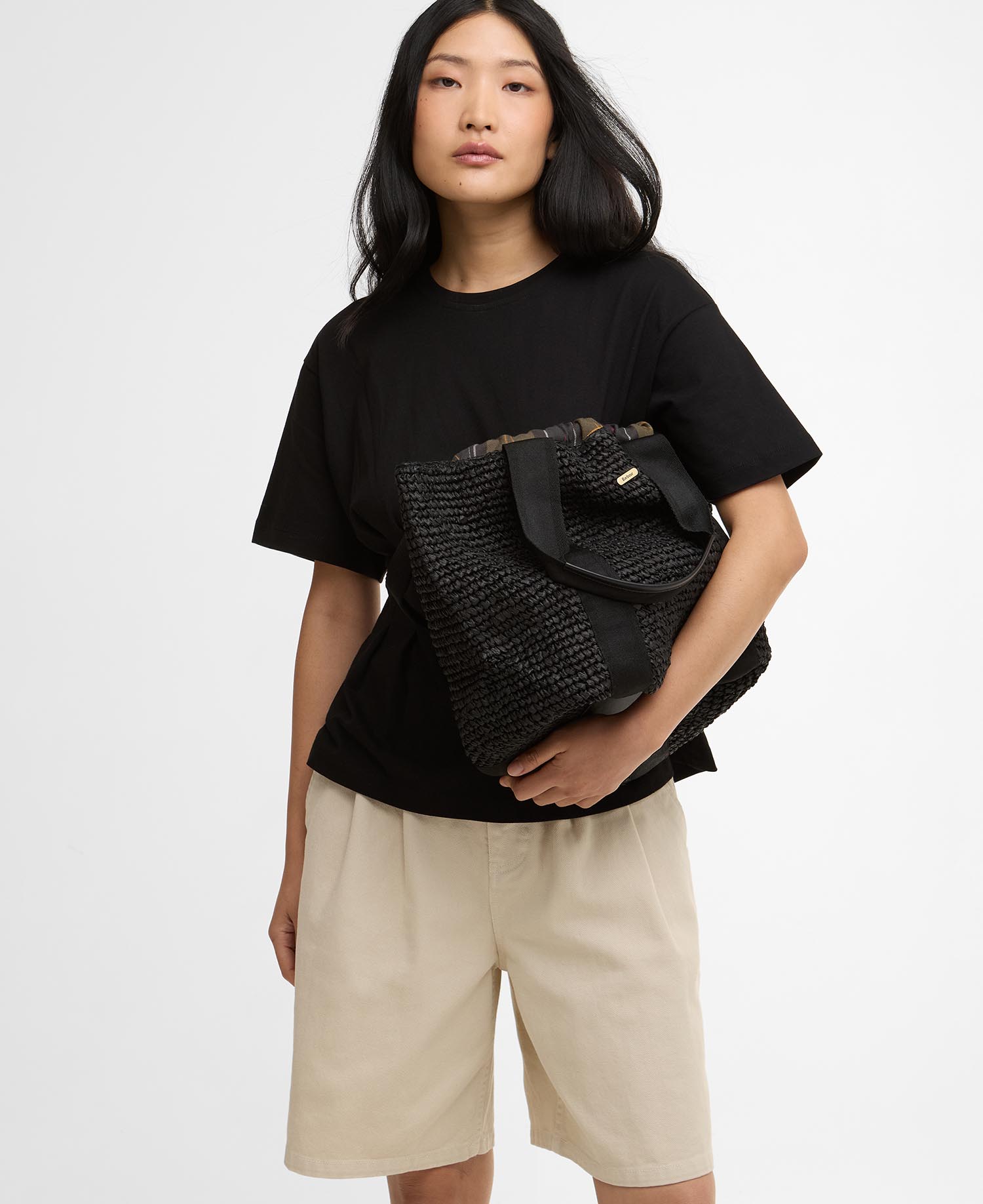 Barbour Lily Beach Tote In Black
