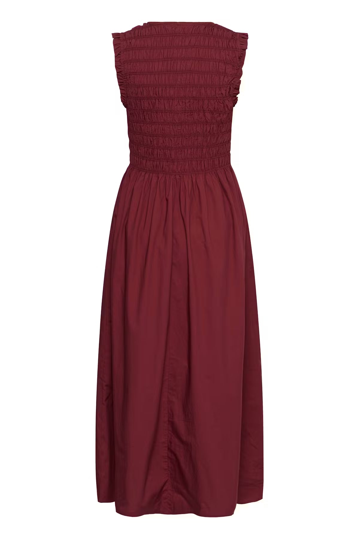 Part Two Borgnette Midi Dress In Burnt Russet