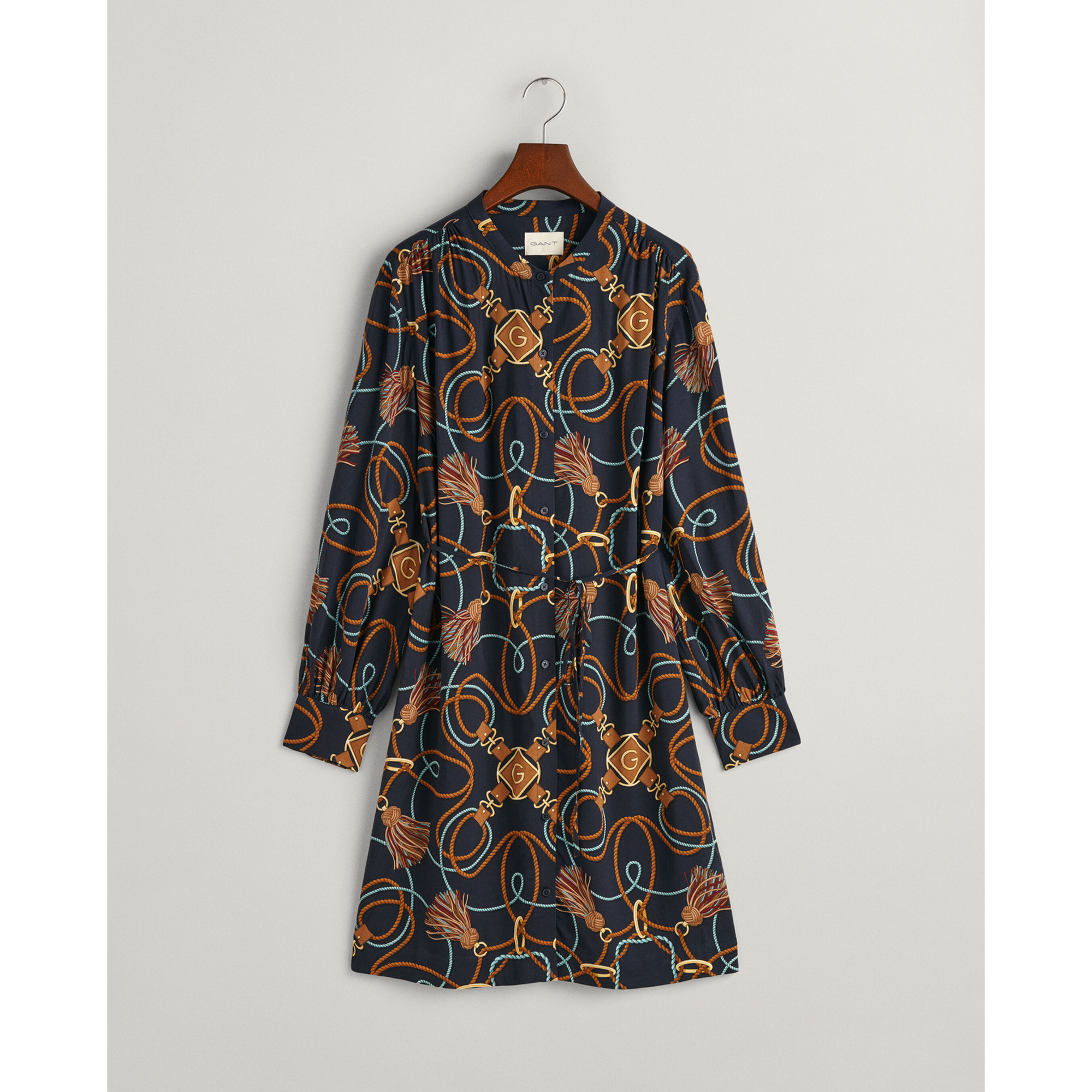 GANT Rope Print Shirt Dress 3257 Evening Blue