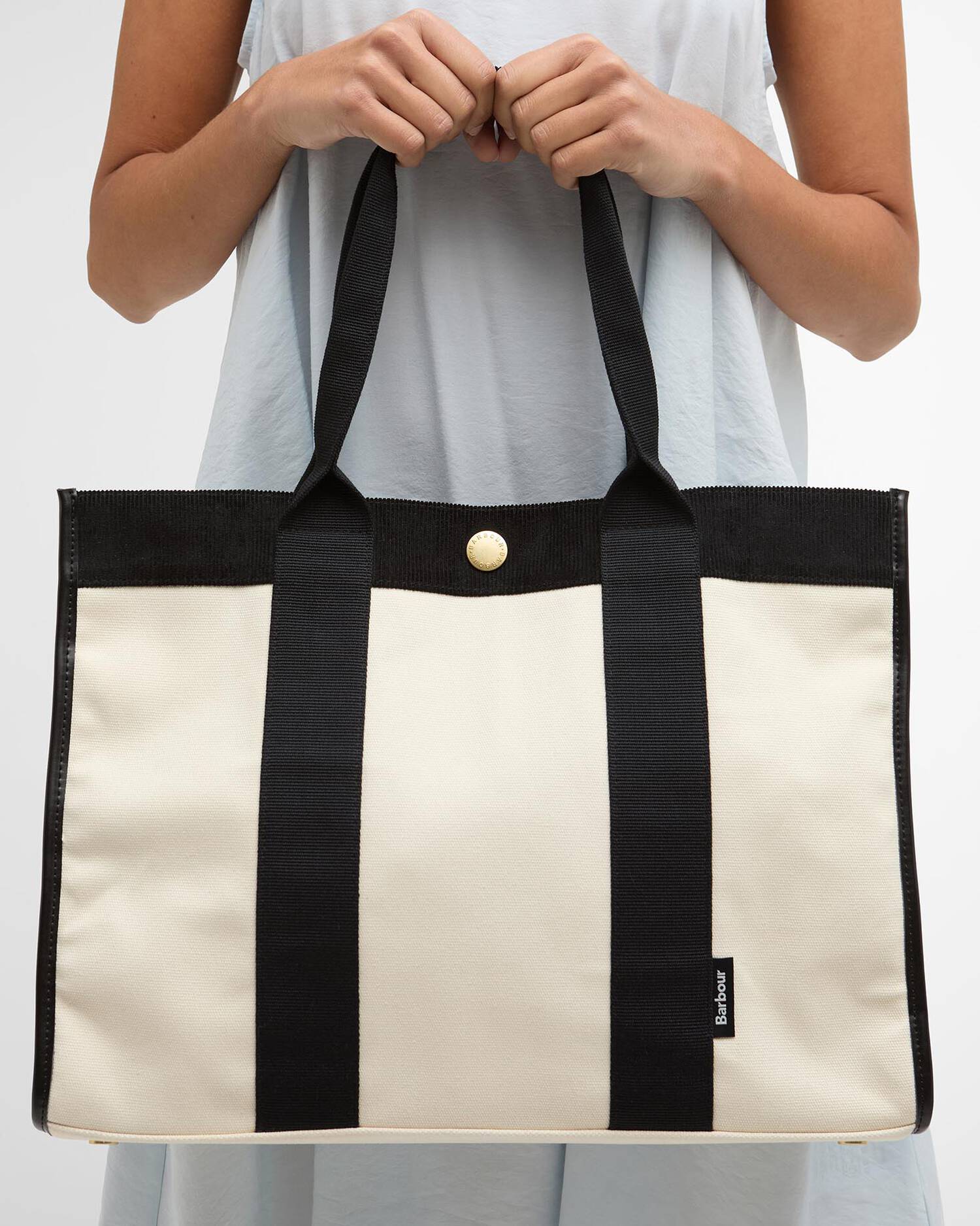 Barbour Selena Large Tote Bag In Ecru