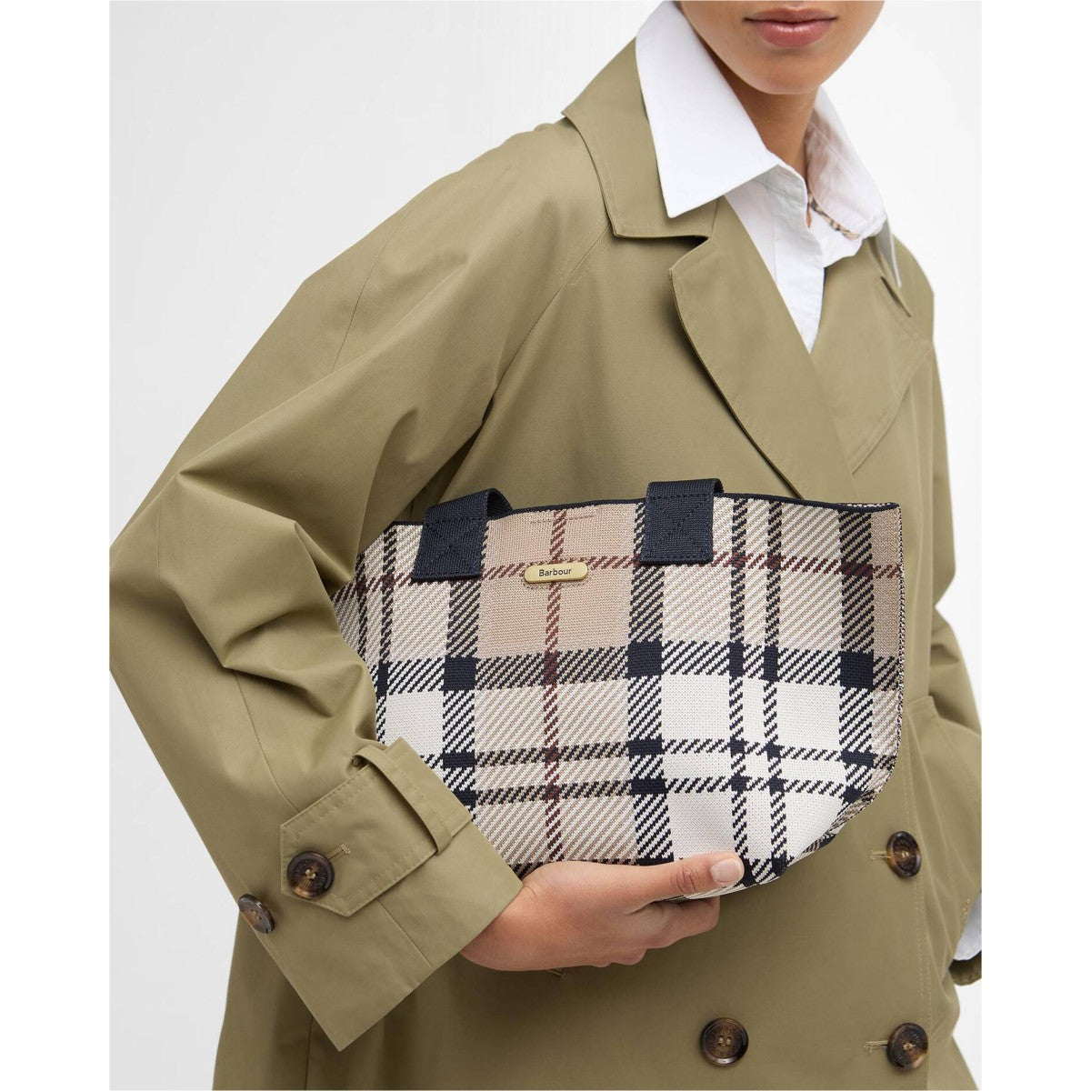 Barbour Layla Mini Tote Bga In Rosewood Tartan