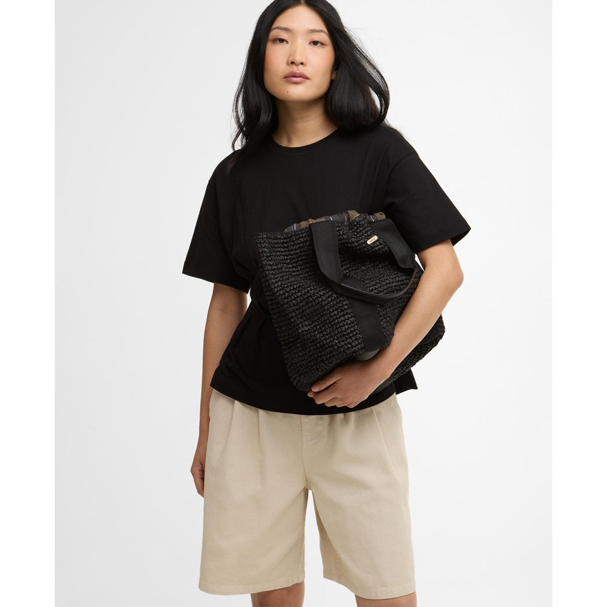 Barbour Lily Beach Tote In Black