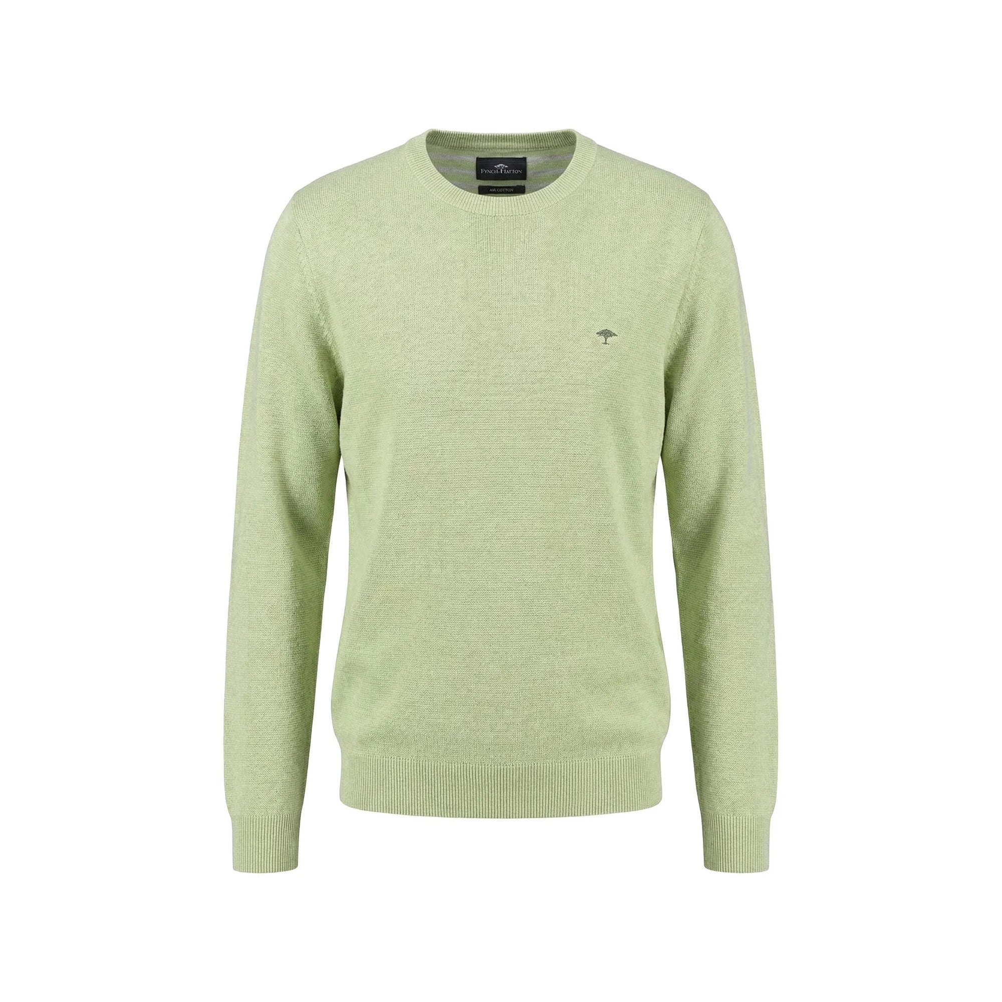 Light green sweater on a white background