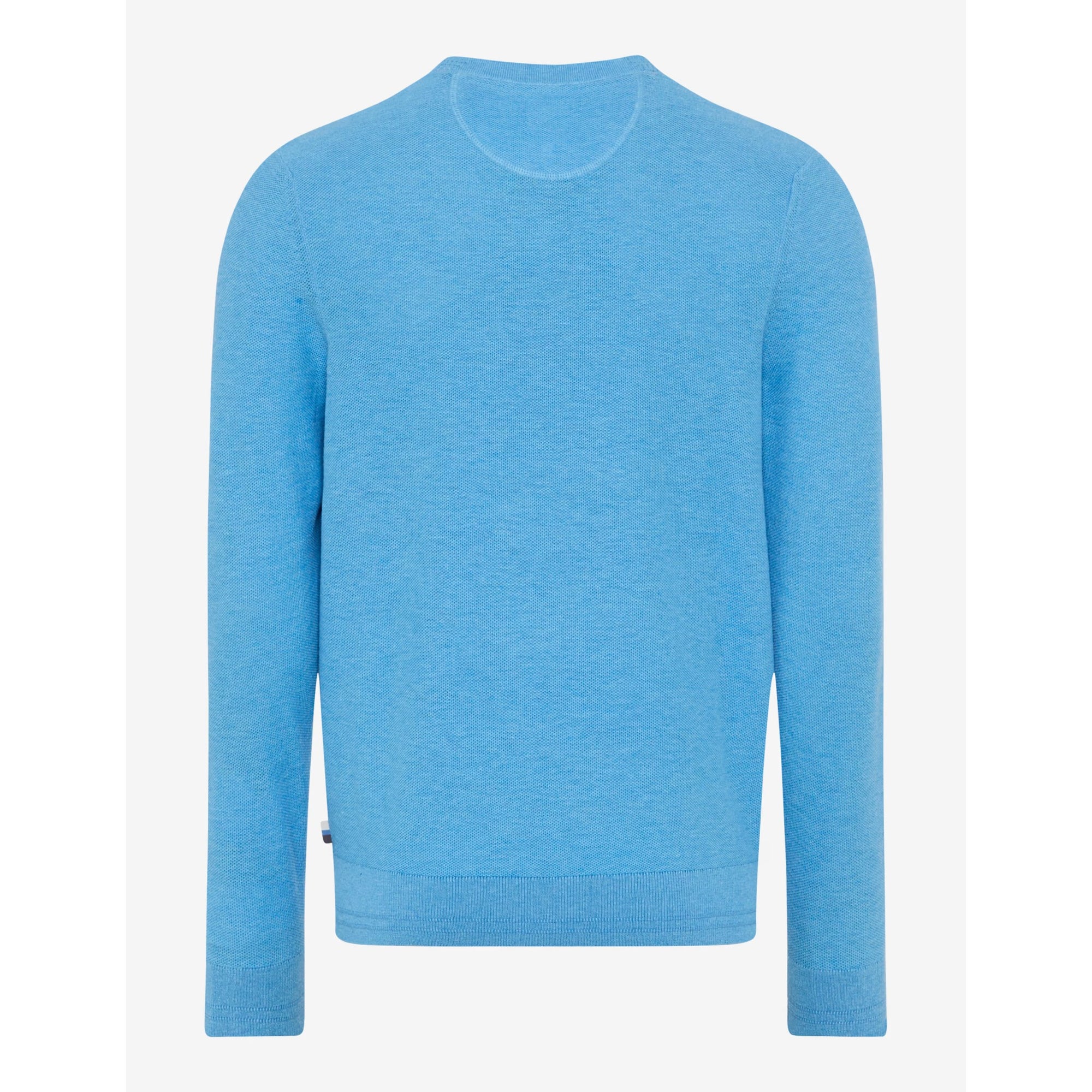 Brax Textured Cotton Crew in Pool 70-0500