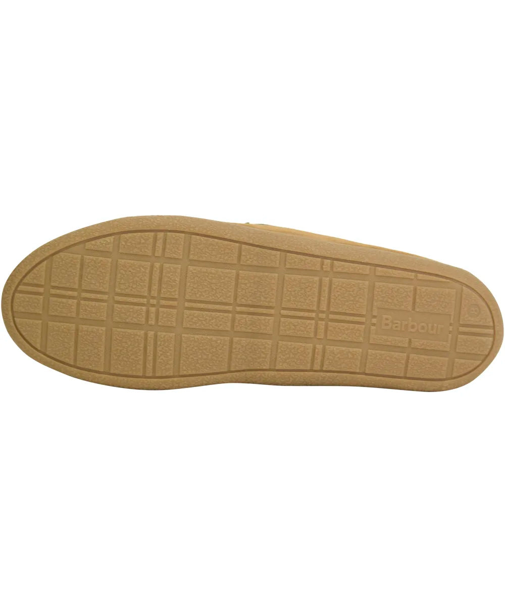 Barbour Albert Slipper in Brown Suede
