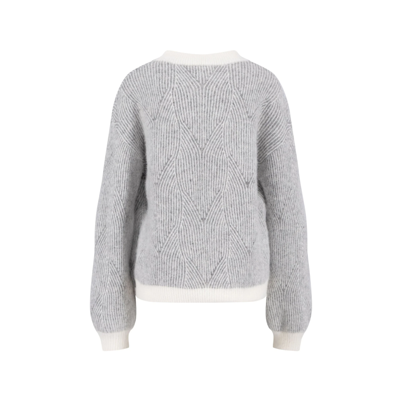 Fynch-Hatton Textured Alpaca Wool Sweater 25097426 Alloy Grey