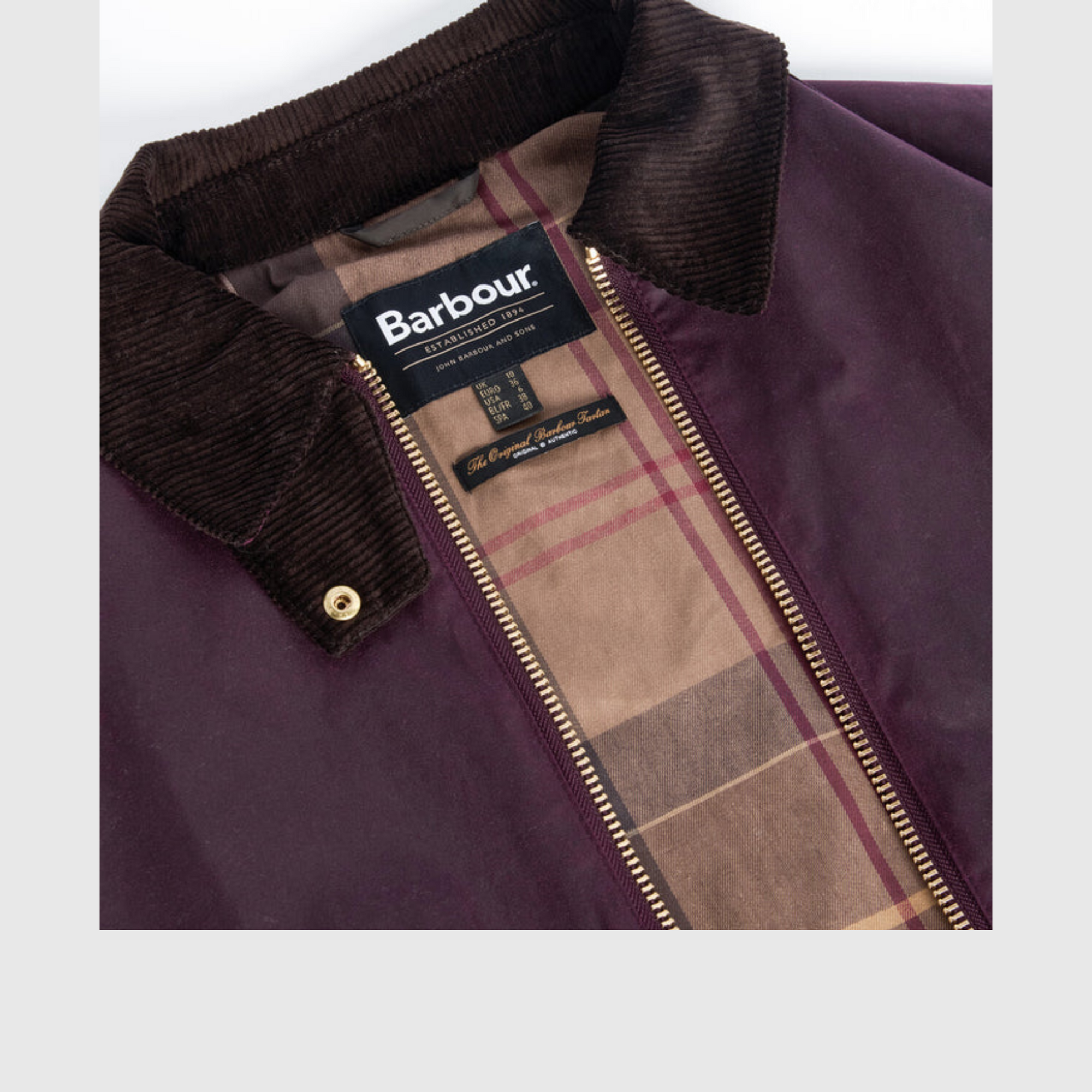 Barbour Arlene Wax Jacket Merlot/Muted Tartan LWX1482RE71