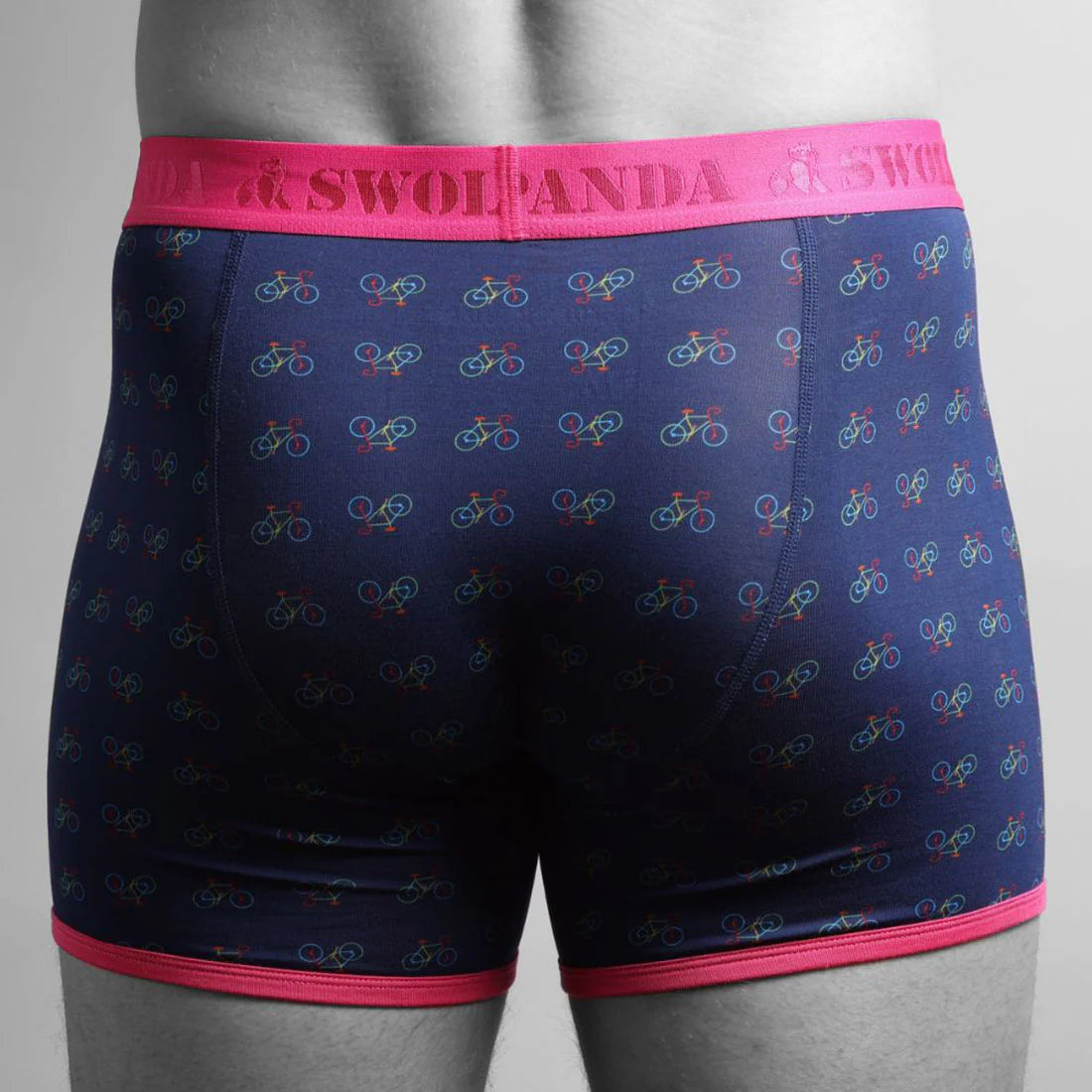 Swole Panda Bamboo Boxers in Multicoloured Bicycle Print