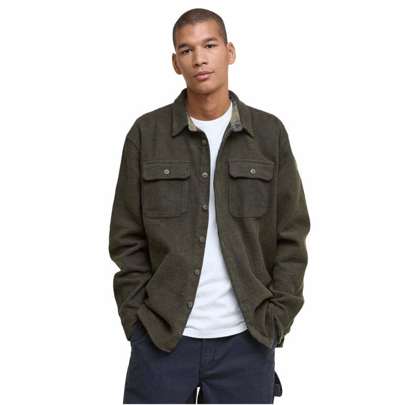 Barbour Baystone Relaxed Twill Shirt – Olive