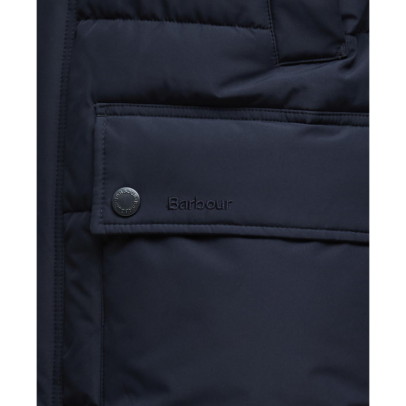 Barbour Hooded Bedale Puffer Jacket – Dark Navy