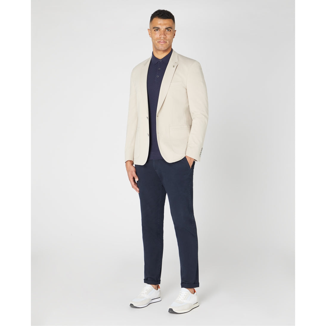 Remus Uomo Stretch Chino Jacket Galano 12347 Beige