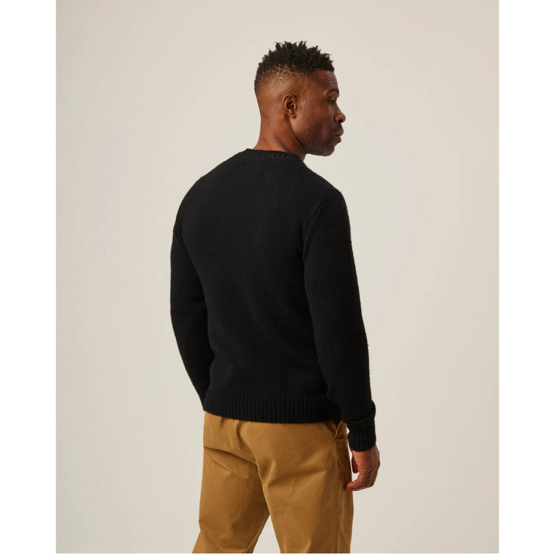 Peregrine Makers Stitch Jumper Black Made in England WJ71008