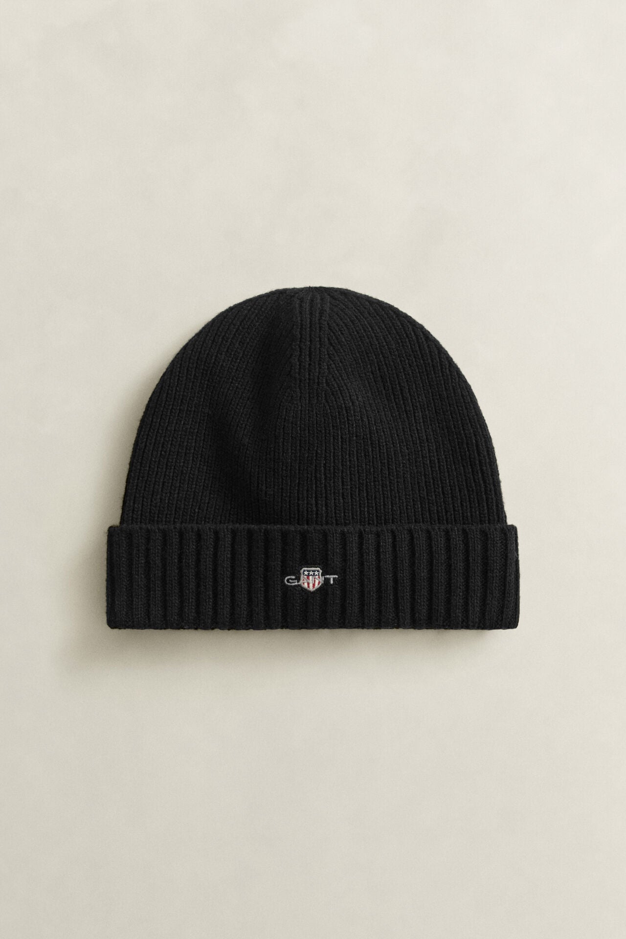 GANT Shield Wool Beanie in Black