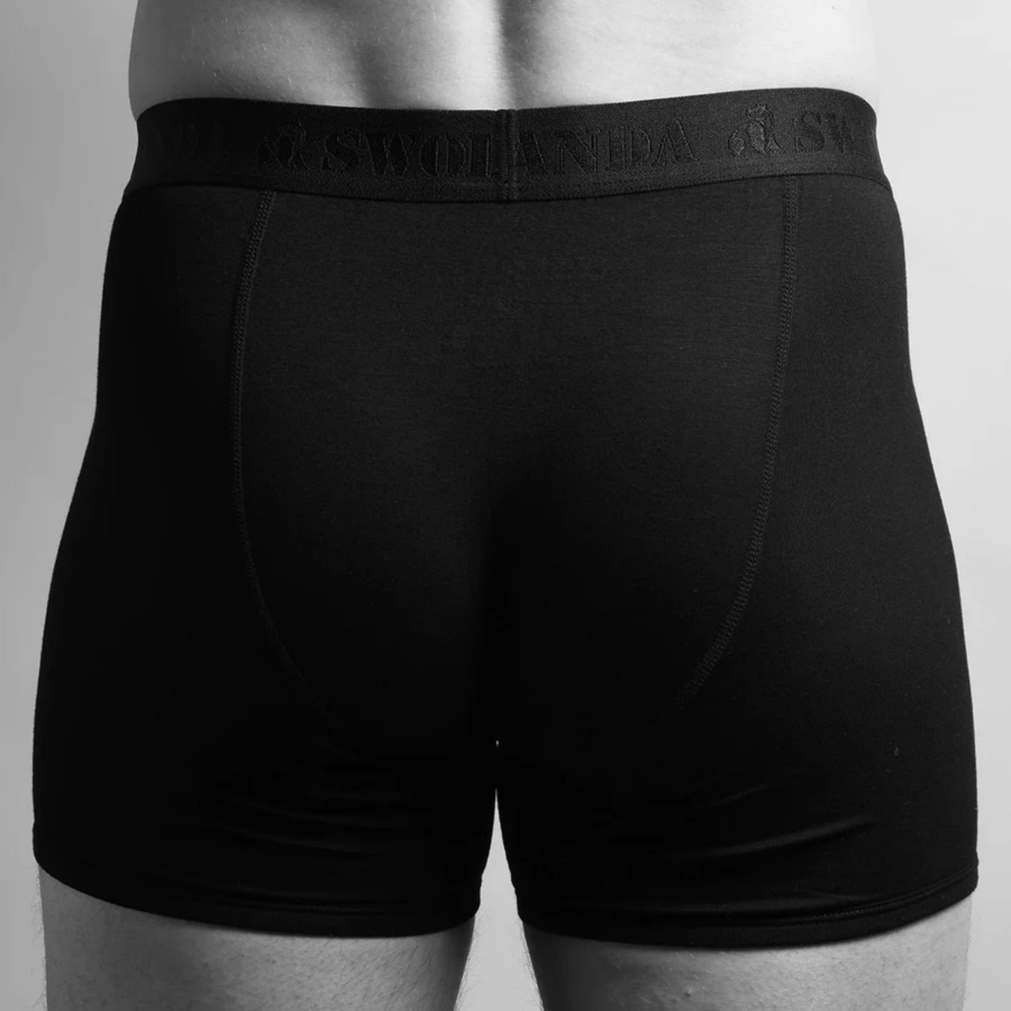 Swole Panda Bamboo Boxer in Black