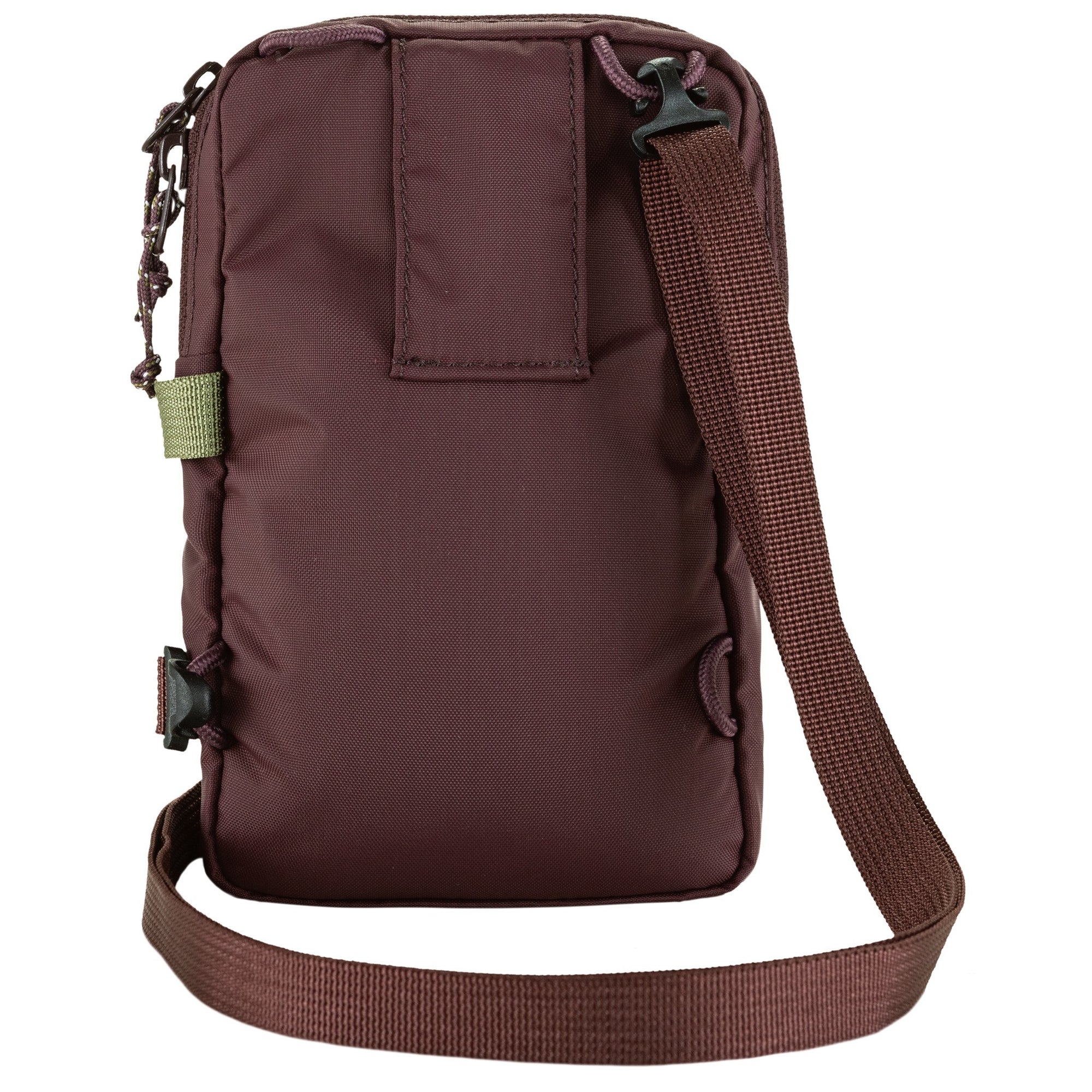 Brown backpack with a strap on a white background