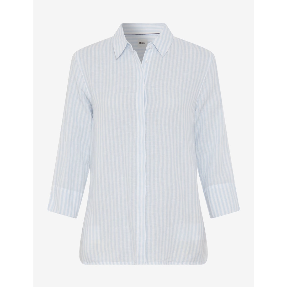 Brax Linen-Cotton mix Striped Blouse Vicki 41-7568 in Blue