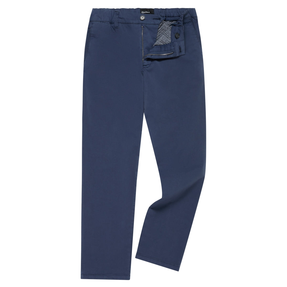Remus Uomo Elliot Straight Leg Cotton-Tencel Stretch Chinos Blue
