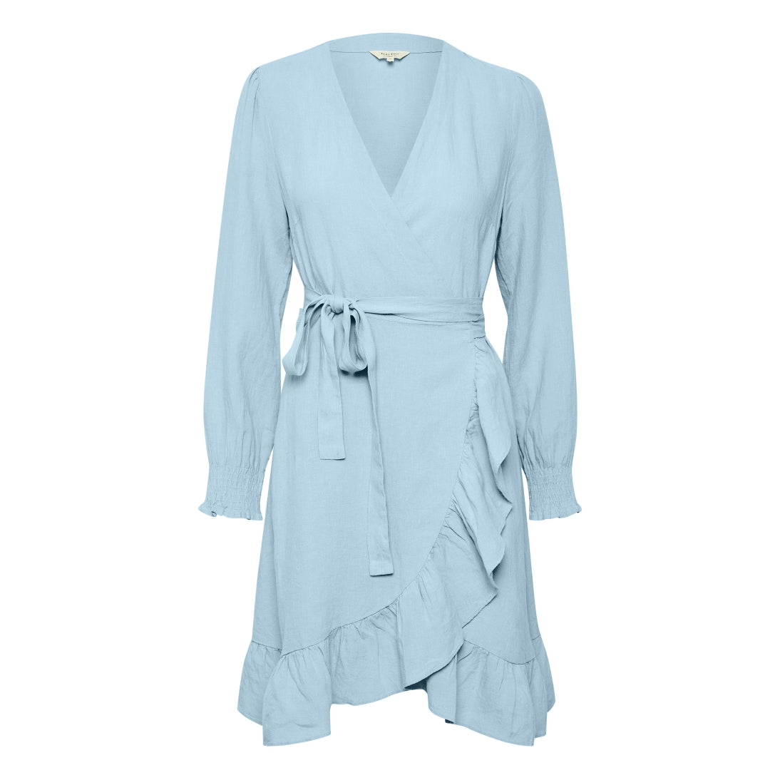 Part Two Sol Pure Linen Wrap Dress in Crystal Blue 30307507