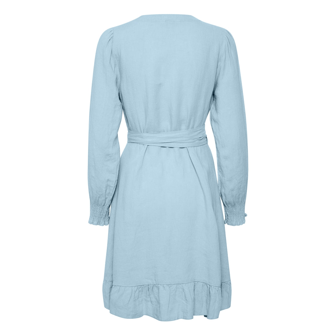 knee length dresses for ladies Part Two Sol Pure Linen Wrap Dress in Crystal Blue 30307507 – Jepsons