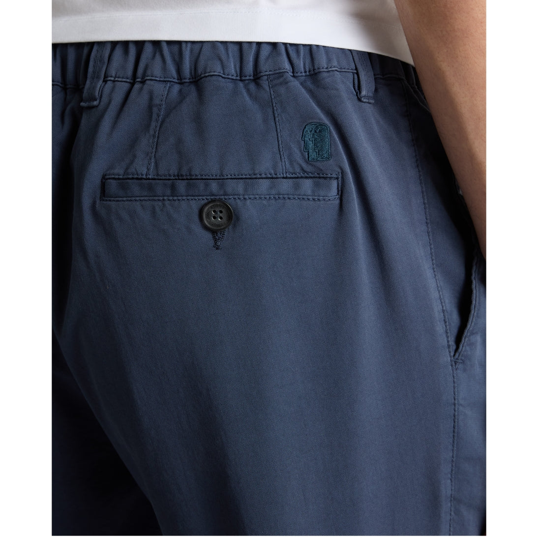 Remus Uomo Elliot Straight Leg Cotton-Tencel Stretch Chinos Blue