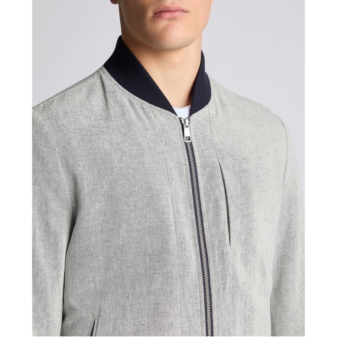 Remus Uomo Cotton &amp; Linen Bomber Jacket Ryland 80492