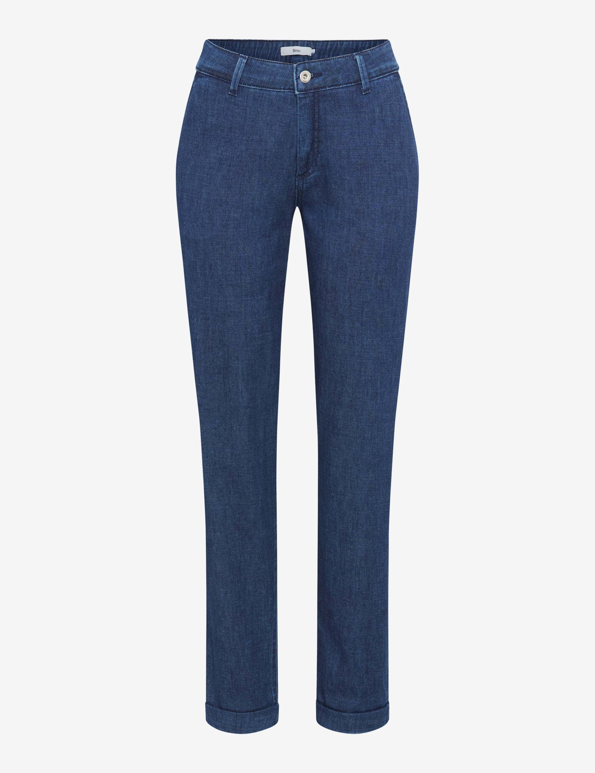 Blue jeans on a white background