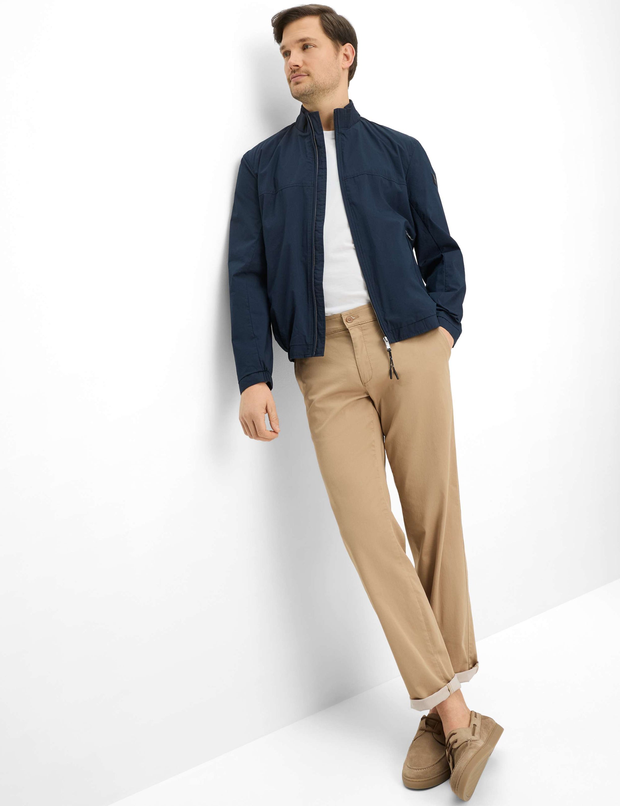 Brax Calvin Ultralight Stretch Blousen Jacket in Cotton Blend in Navy 75-0001