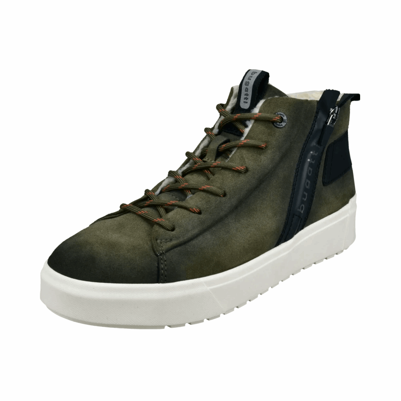 bugatti Lace Up Fur Boots - Green