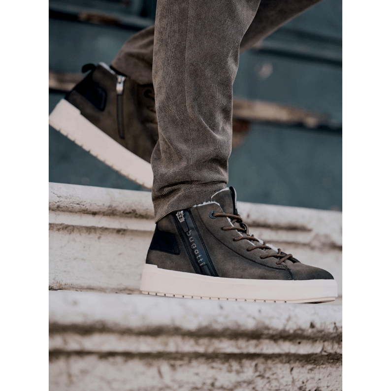 bugatti Lace Up Fur Boots - Green