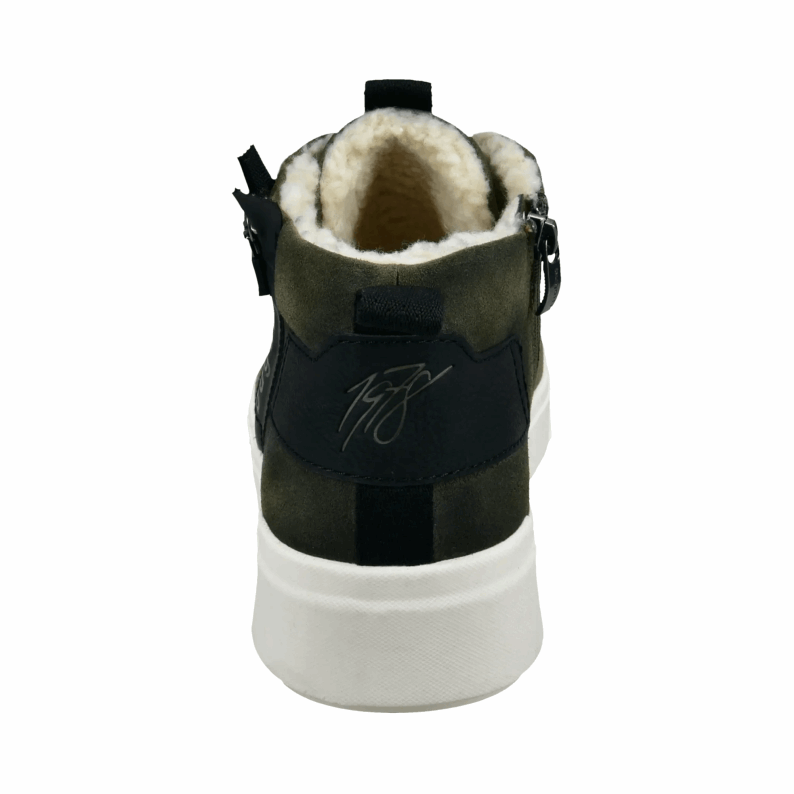 bugatti Lace Up Fur Boots - Green