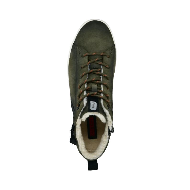 bugatti Lace Up Fur Boots - Green