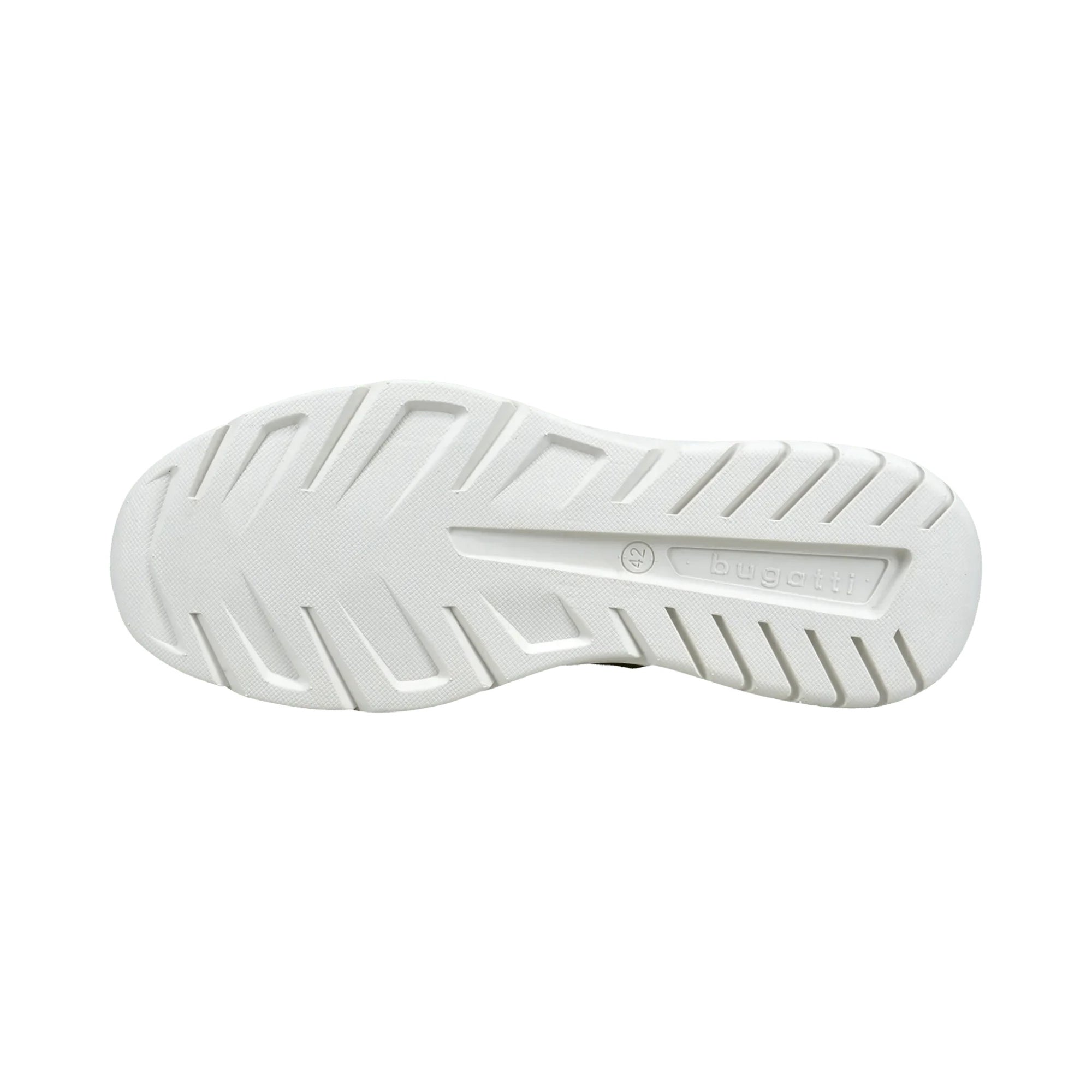 White sole of a shoe on a white background